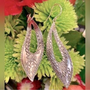 925 Sterling Silver Leaf Earrings (handcrafted)